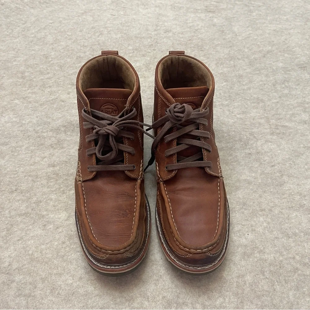 Ariat Lookout Moc Toe Lace Up Brown Leather Lace Up Work Boots Men’s Size 12D